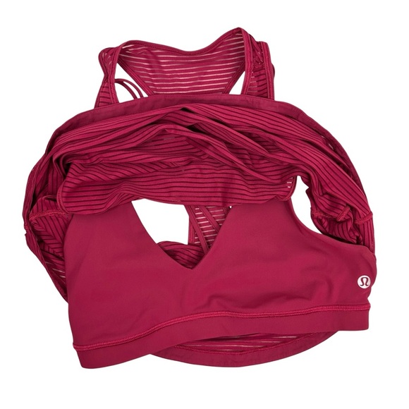 Lululemon Fully Flexed 2-in-1 Tank in Ruby Size 4 Small - Picture 4 of 11